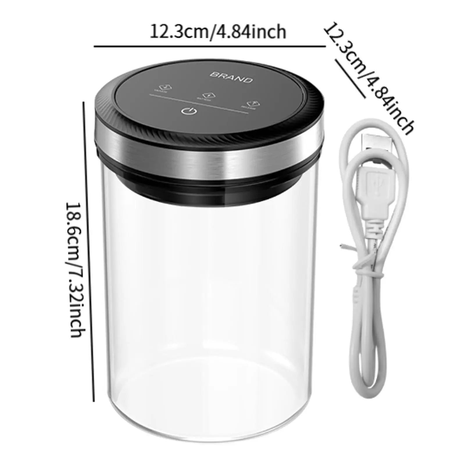 Automatischer Vakuum-Kaffeekanister aus Glas – Luftdichter Lebensmittelbehälter für Kaffeebohnen, Tee und Müsli