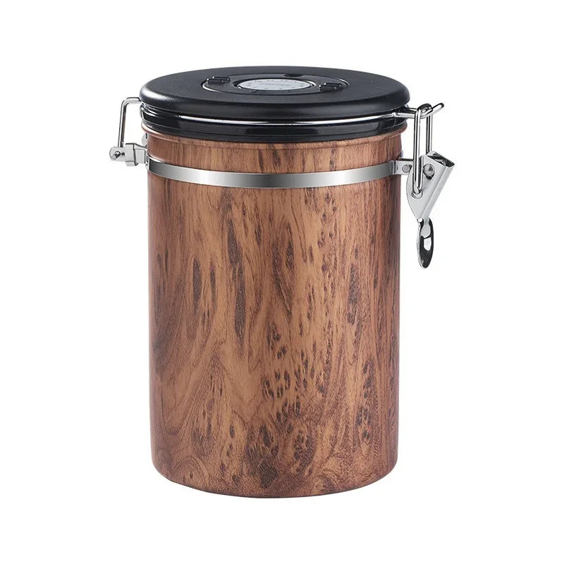 Luftdichter Kaffeebehälter aus Edelstahl 304 – 1,8L Vorratsdose für Kaffeebohnen, Tee und Gewürze
