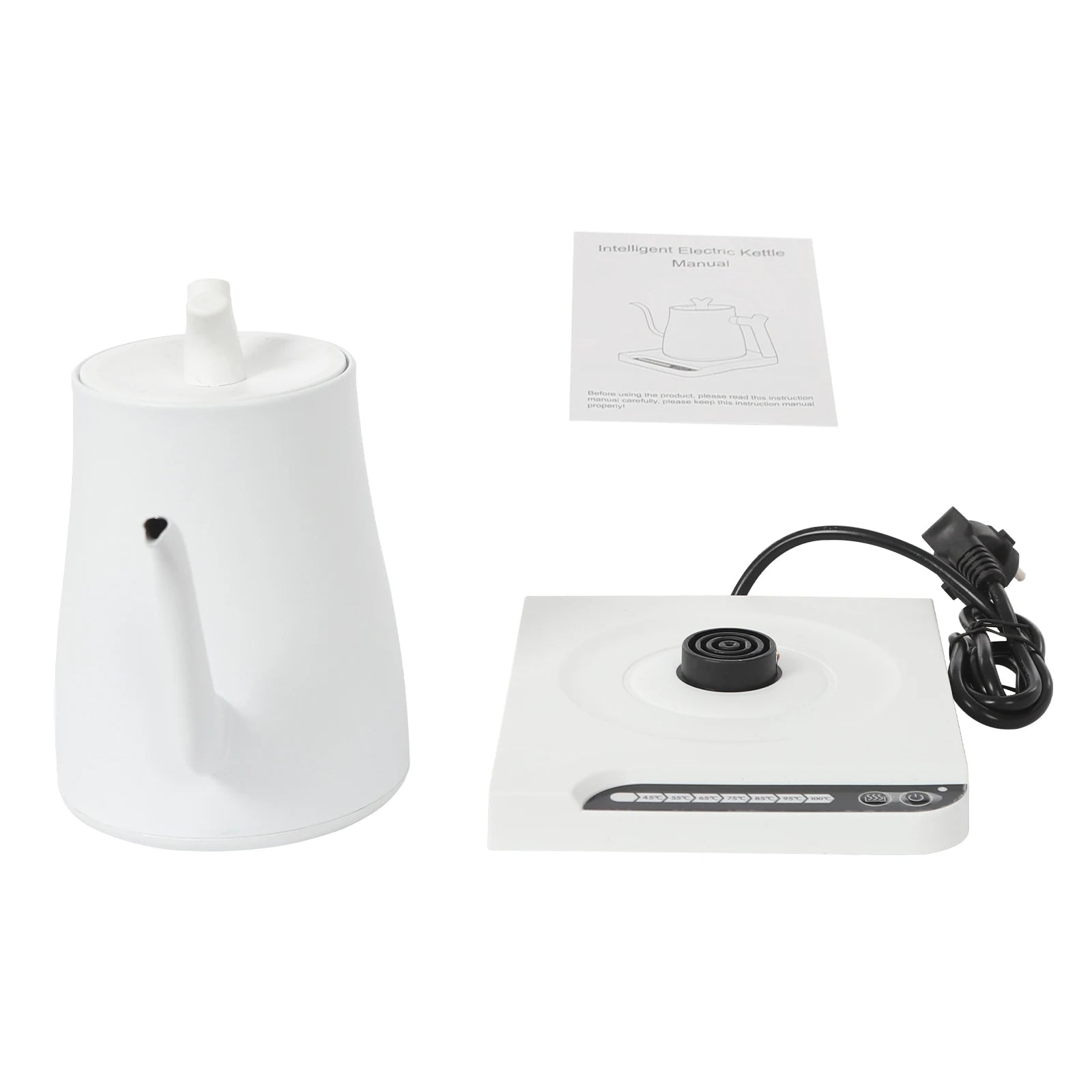 Elektrischer Schwanenhals-Wasserkocher 1L – Temperaturregelung, 1000W, Edelstahl 304, 220V EU-Standard