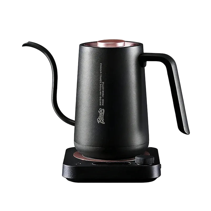 Elektrischer Schwanenhals-Wasserkocher 900 ml – Temperaturgesteuerter Kaffeekessel aus Edelstahl 304, 1500W Schnellheizung