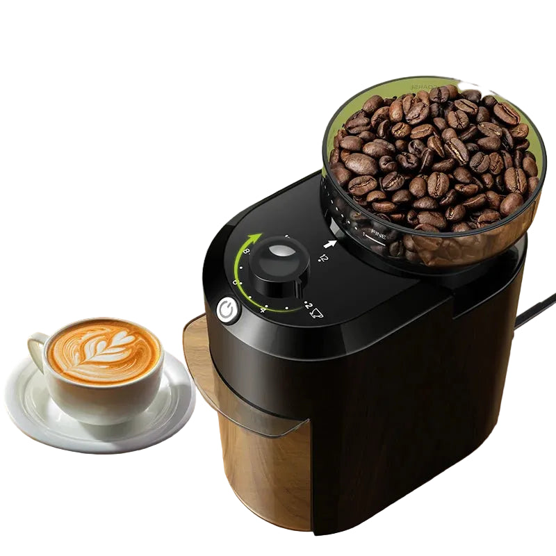 Wancle Elektrische Kaffeemühle mit konischem Mahlwerk – 28 Mahlgrade, 2–12 Tassen, 220V/120V